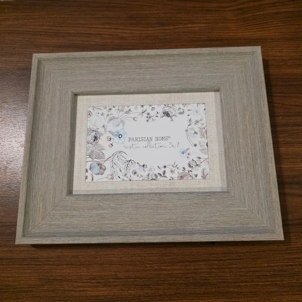 Parisian Home Rustic Collection 5x7 Photo Frame Driftwood Grey Wood Coastal Boho